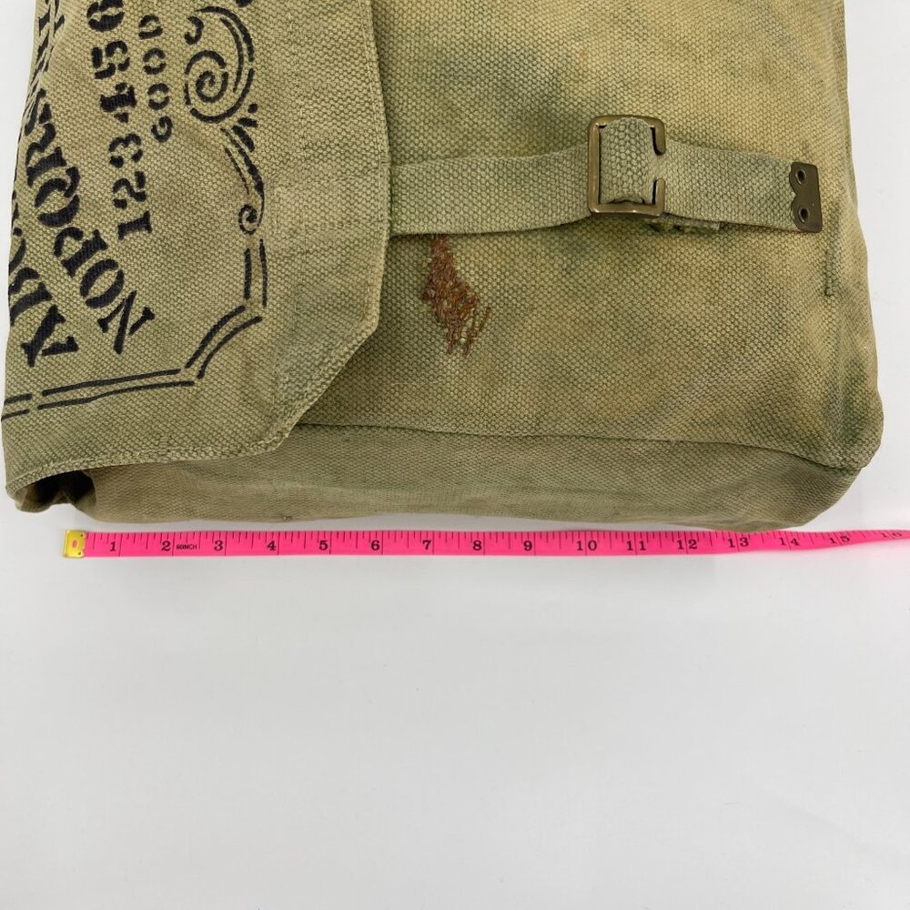 Vintage Military Custom Painted Ouija Board Canvas Messenger Bag Distressed - Picture 13 of 13